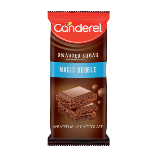 Canderel 0% Added Sugar Magic Bubble Milk Chocolate Slab 74g