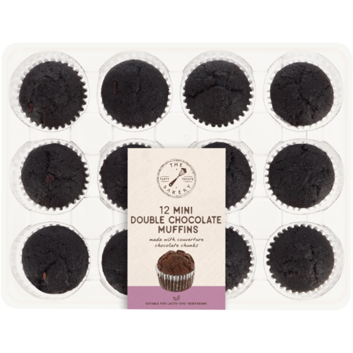 The Bakery Mini Double Chocolate Muffins 12 Pack