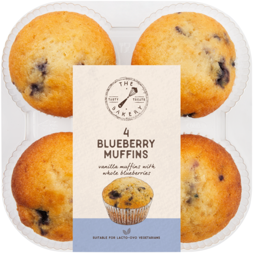 The Bakery Blueberry Muffins 4 Pack