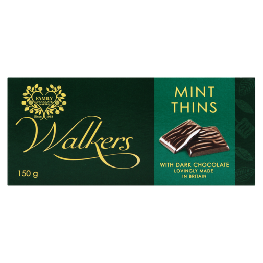 Walkers Mint Thins With Dark Chocolate 150g