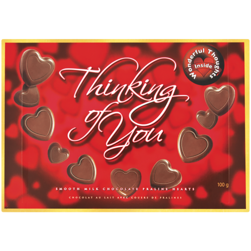 Thinking Of You Praline Chocolate Hearts 100g