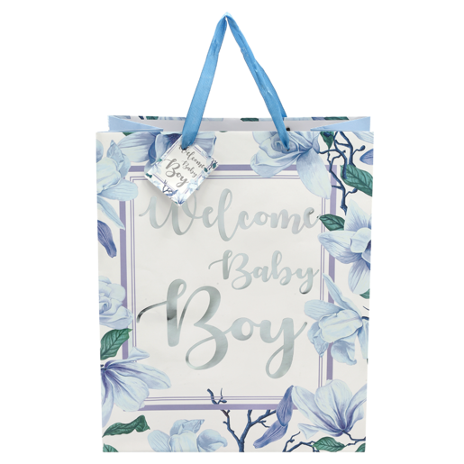 Printed Welcome Baby Boy Large Gift Bag
