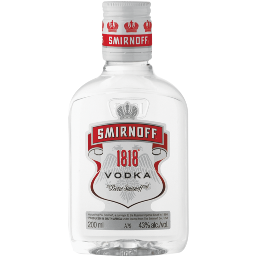 Smirnoff 1818 Vodka Bottle 200ml