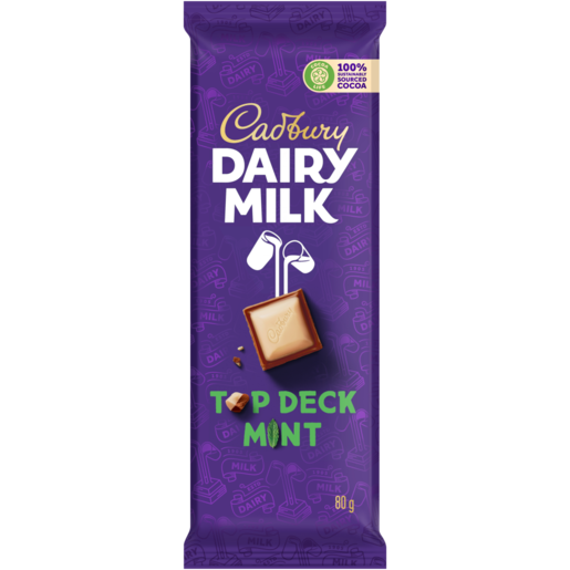 Cadbury Dairy Milk Top Deck Mint Chocolate Slab 80g