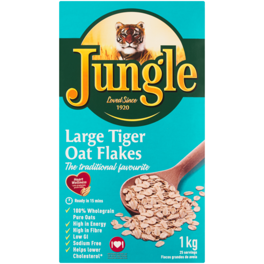 Jungle Oats Large Tiger Oat Flakes Porridge 1kg