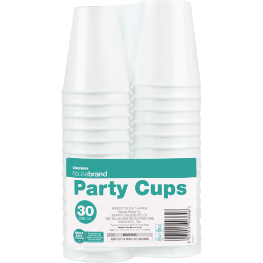 Checkers Housebrand Plastic Party Cups 30 Pack