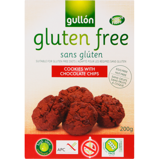 Gullόn Gluten Free Cookies With Chocolate Chips 200g