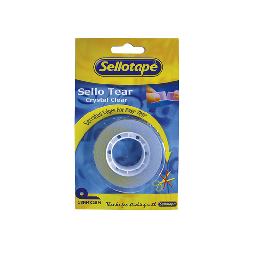 Sellotear Perforated Clear Tape Dispenser 18mm x 25m