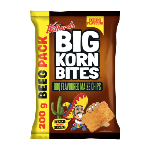 Big Korn Bites BBQ Flavoured Maize Chips 200g