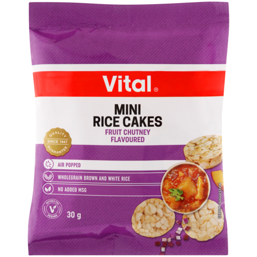Vital Fruit Chutney Flavoured Mini Rice Cakes Bag 30g