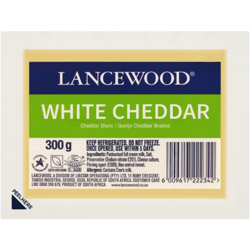 LANCEWOOD White Cheddar Cheese Pack 300g