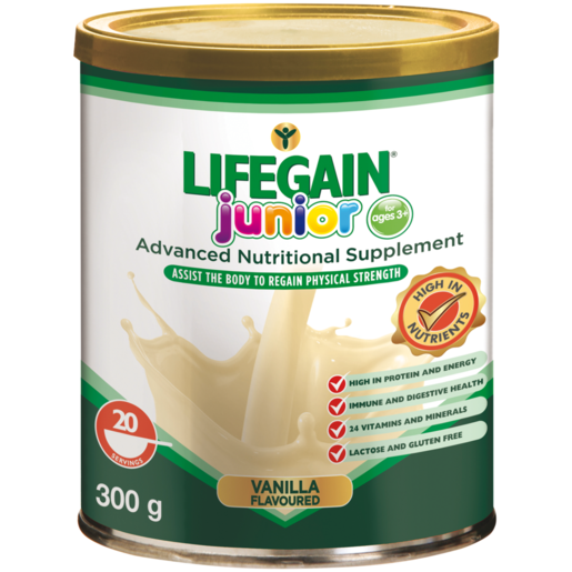 Lifegain Junior Vanilla Flavoured Advanced Nutritional Supplement 300g 
