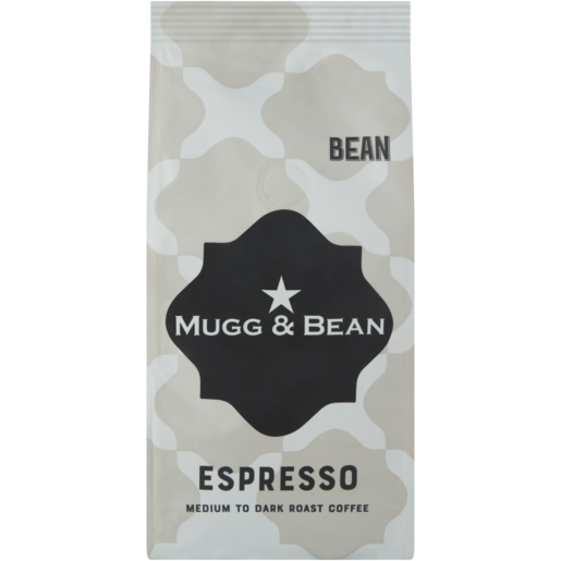 Mugg & Bean Medium To Dark Roast Espresso Coffee Beans 250g