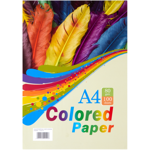 A4 Multicoloured Copy Paper 100 Sheets