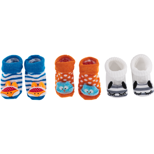Jolly Tots 3D Character Baby Socks (Design May Vary)