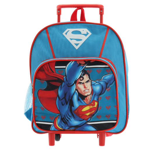  Kiddies 28cm Superman Trolley Backpack (Assorted Item - Supplied At Random)