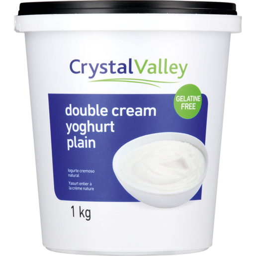 Crystal Valley Double Cream Plain Yoghurt 1kg