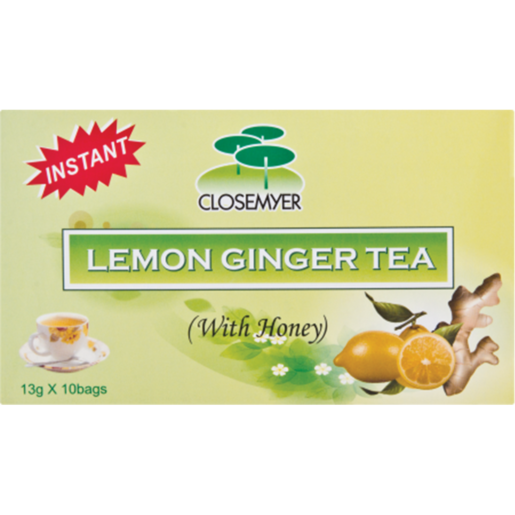 Closemyer Lemon Ginger With Honey Tea Bags 10 Pack