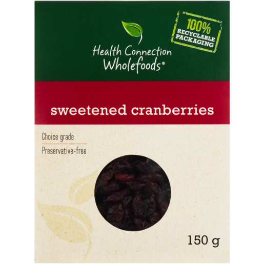 Health Connection Wholefoods Dried Cranberries 150g