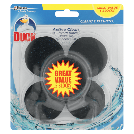 Duck 3-In-1 Active Clean In-Cistern Block 5 x 45g