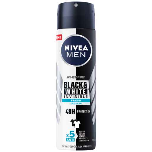 NIVEA MEN Invisible Black & White Fresh Aerosol Deodorant 150ml