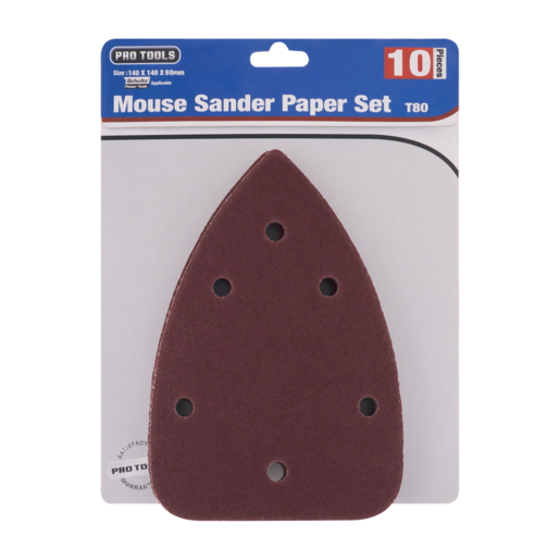 Pro Tools T80 Mouse Sander Paper Set 10 Piece