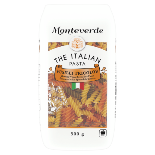 Monteverde The Italian Pasta Fusilli Tricolor 500g