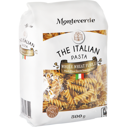 Monteverde Fusilli Whole Wheat Pasta 500g