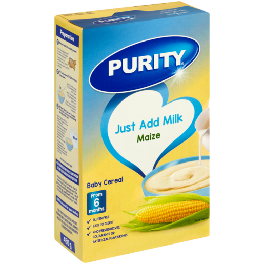 PURITY Maize Baby Cereal With Milk 450g