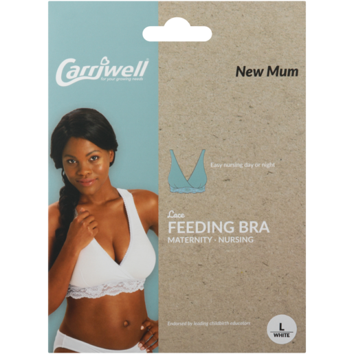 Carriwell Lace Feeding Bra White Large