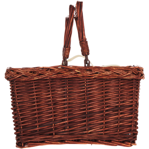 Bush Baby Wicker Basket 6 Can Cooler Bag
