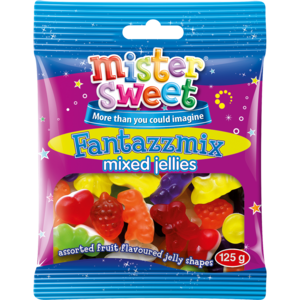 Mister Sweet Fantazzmix Mixed Fruit Flavoured Jelly Sweets 125g | Soft ...