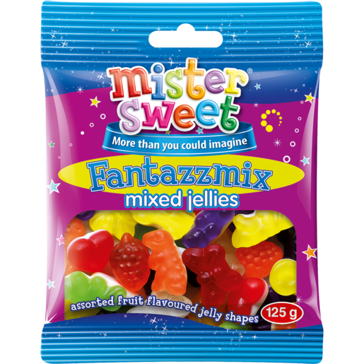 Mister Sweet Fantazzmix Mixed Fruit Flavoured Jelly Sweets 125g