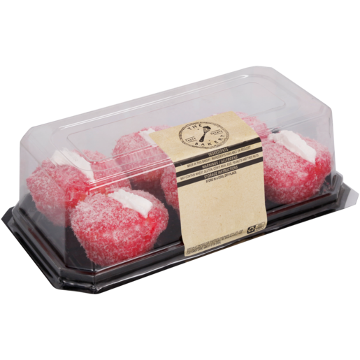 The Bakery Cream Filled Raspberry Lamington Cupcakes 6 Pack