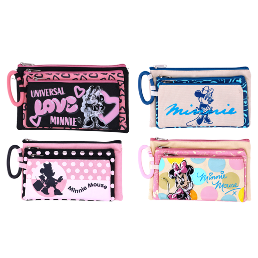 Minnie Mouse Pencil Bag 3 Piece (Assorted Item - Supplied At Random), Pencil Bags, Pencil Bags & Boxes, Stationery & Newsagent, Household