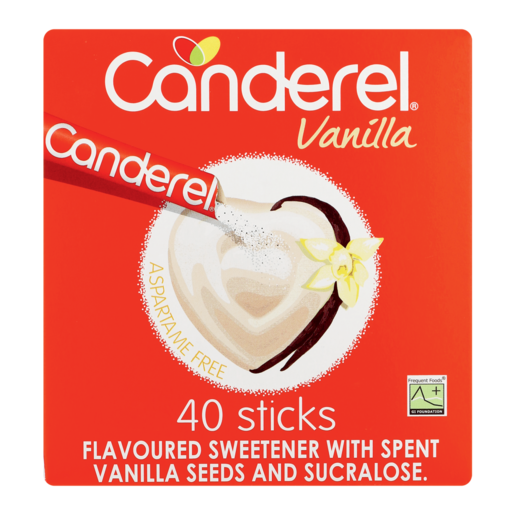 Canderel Vanilla Flavoured Sweetener 40 Pack, Sweeteners