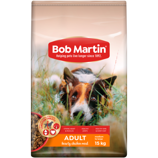 Bob Martin Complete Condition Superfood Boost Hearty Chicken Meal For Bigger Dogs Bag 15kg