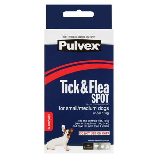 Pulvex Tick & Flea Spot For Small To Medium Dogs 1ml