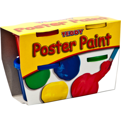 Teddy Poster Paint Tubs 4 Pack