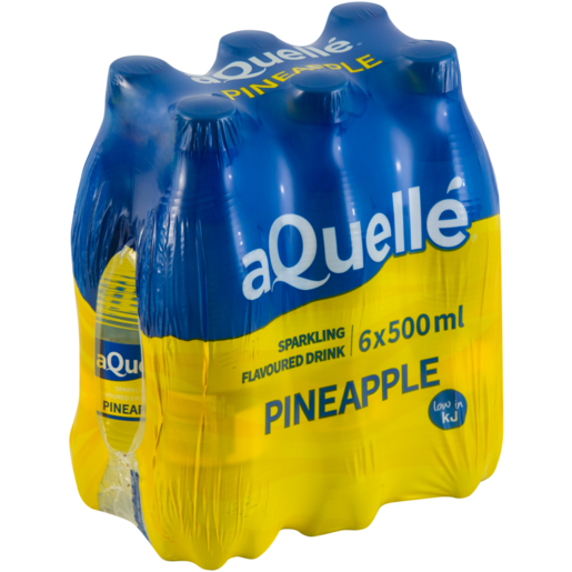aQuellé Pineapple Flavoured Sparkling Drinks 6 x 500ml
