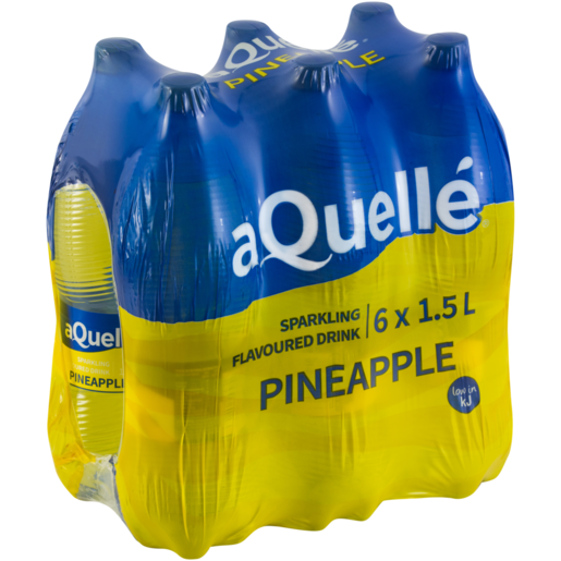 aQuellé Pineapple Flavoured Sparkling Drinks 6 x 1.5L