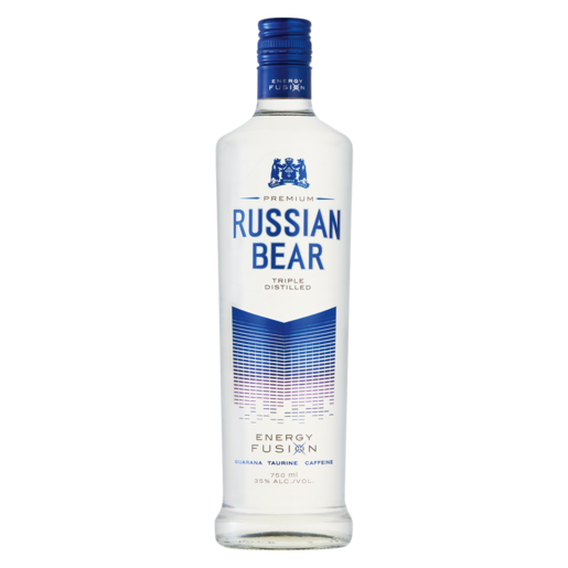Russian Bear Energy Fusion Vodka Bottle 750ml