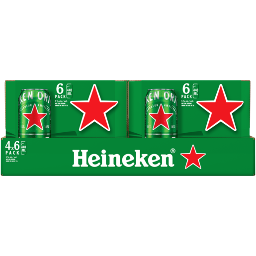 Heineken Premium Lager Beer Can 24 x 440ml