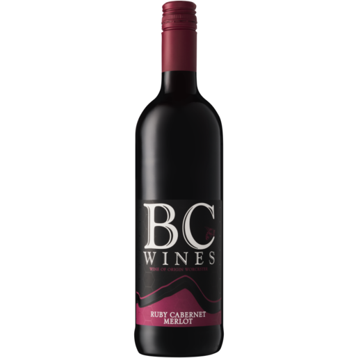 BC Wines Ruby Cabernet - Merlot Red Wine Bottle 750ml, Red Wine Blends, Red Wine, Wine, Drinks