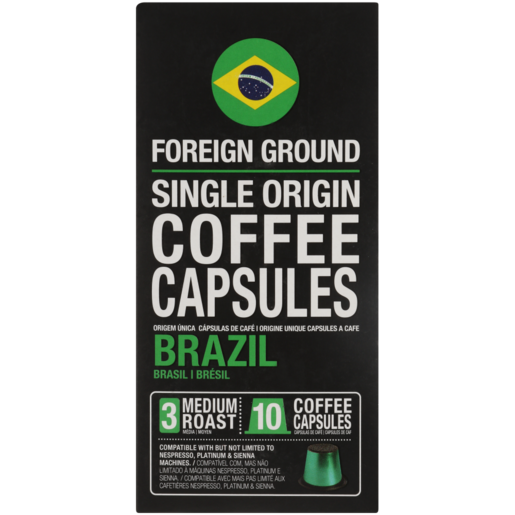 Foreign Ground Brazil Coffee Capsules 10 Pack