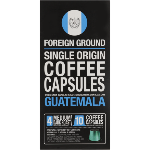 Foreign Ground Guatemala Coffee Capsules 10 Pack 50g