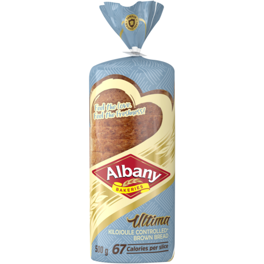 Albany Ultima Kilojoule Controlled Sliced Brown Bread Loaf 500g