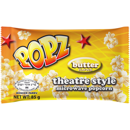 Popz Theatre Style Butter Flavoured Microwave Popcorn 25g