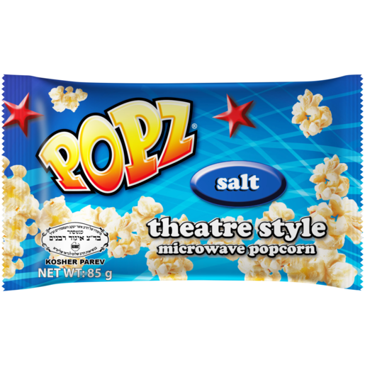 Popz Salt Flavoured Theatre Style Microwave Popcorn 85g