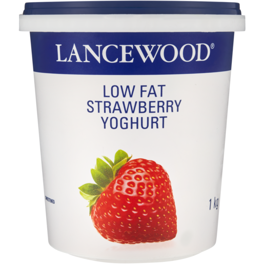 LANCEWOOD Strawberry Flavoured Low Fat Yoghurt 1kg